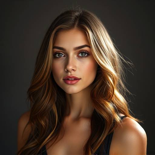 Model poseren in een studio met zacht licht